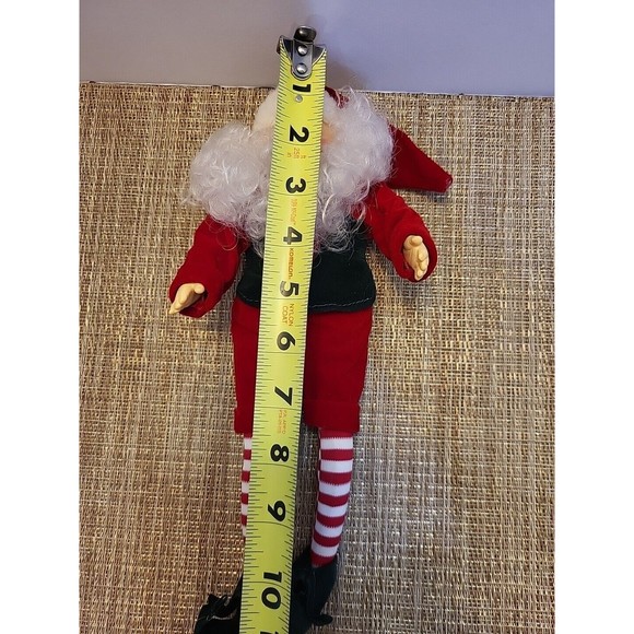 MCM Santa Elf Shelf Sitter Knee Hugger Christmas Pixie Bendable 11” Taiwan FLAW - Picture 7 of 8